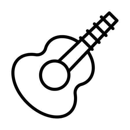 Cute ukulele icon outline vector. Hawaii guitar. Acoustic playのイラスト素材