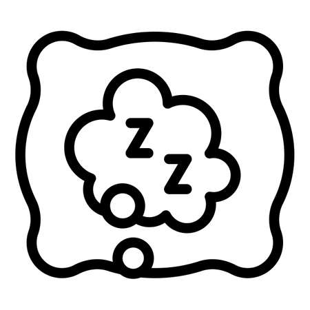 Sleeping pillow icon outline vector. Sleep insomnia. Person nightのイラスト素材