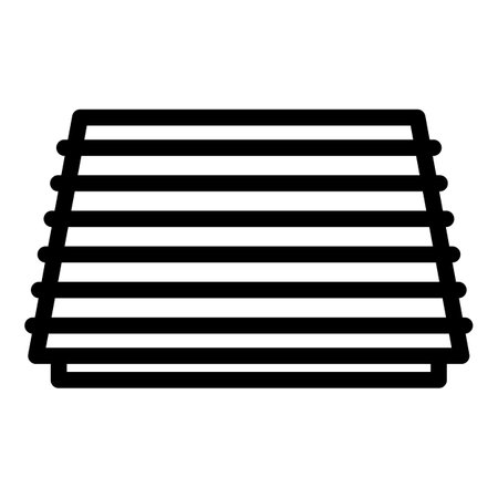 Wooden roof icon outline vector. Renovation home. Metal sheetのイラスト素材