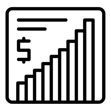 Money graph icon outline vector. Personal credit. Finance payのイラスト素材
