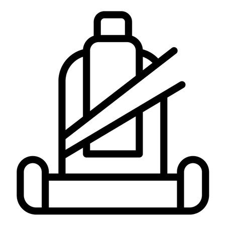 Soft seat belt icon outline vector. Road accident. Secure lockのイラスト素材