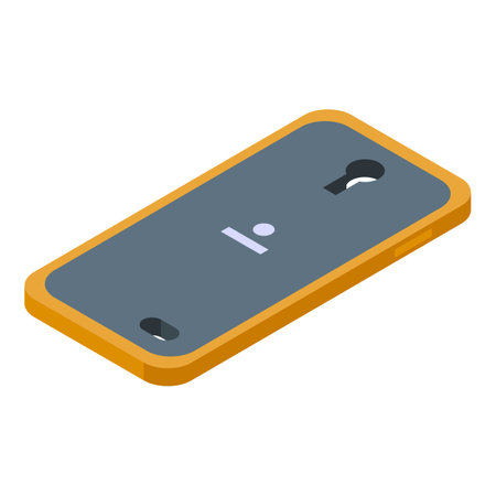 Hard case icon isometric vector. Smartphone cover. Smart lineのイラスト素材