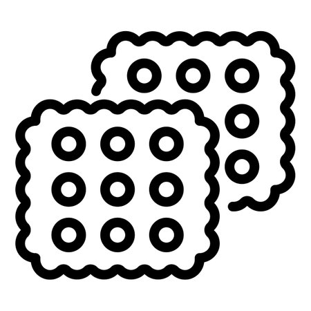 Traditional cracker icon outline vector. Food cookie. Cake shapeのイラスト素材