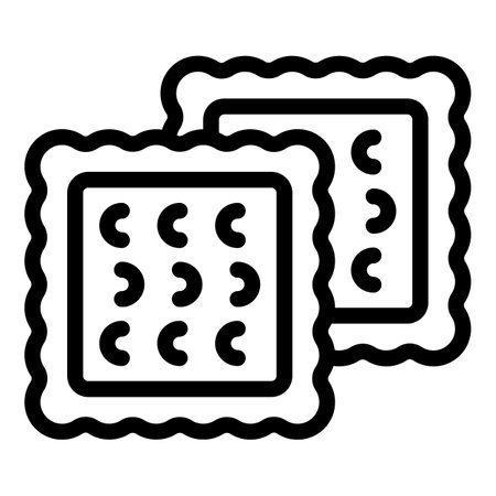 Healthy snack icon outline vector. Food biscuit. Cookie cakeのイラスト素材