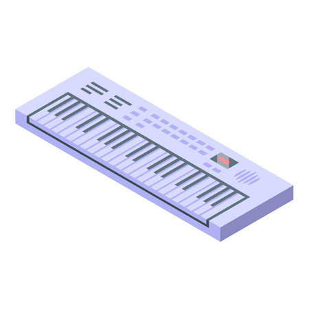 Synthesizer icon isometric vector. Dj paino. Audio equipmentのイラスト素材
