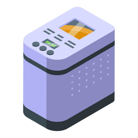 Cooking bread icon isometric vector. Food machine. Small equipmentのイラスト素材