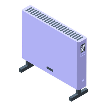 System radiator icon isometric vector. Room energy. Domestic equipmentのイラスト素材
