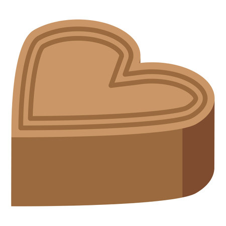 Heart chocolate icon isometric vector. Bakery candy. Dark chocolateのイラスト素材