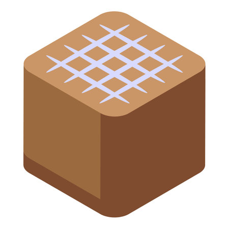 Cacao icon isometric vector. Chocolate festival. Bakery cakeのイラスト素材