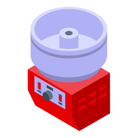 Machine candy cotton icon isometric vector. Food stand. Sugar sellerのイラスト素材
