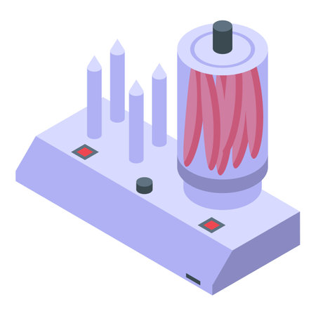 Hot dog equipment icon isometric vector. City market. Street cartのイラスト素材