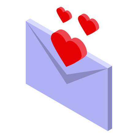 Envelope cupid icon isometric vector. Arrow love. Valentine amourのイラスト素材
