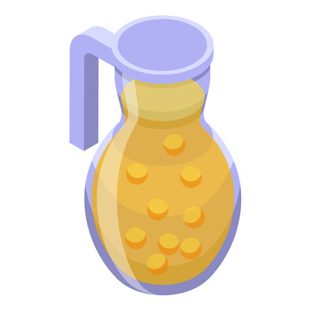 Soda jug icon isometric vector. Food cake. Bread menuのイラスト素材