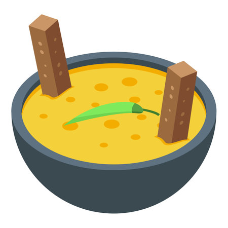 Soup bean icon isometric vector. Albania travel. Tourism countryのイラスト素材