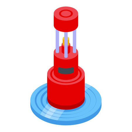Arctiv buoy icon isometric vector. Ice berg. Glacier seaのイラスト素材