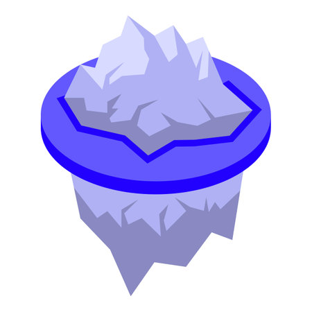 Wide iceberg icon isometric vector. Glacier sea. Arctic peakのイラスト素材