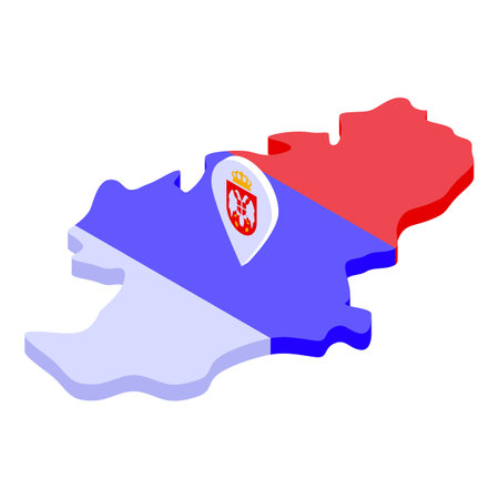 Serbia landmark icon isometric vector. Travel country. Country cityのイラスト素材