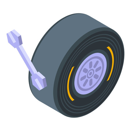 Racetrack wheel icon isometric vector. Car race. Road circuitのイラスト素材