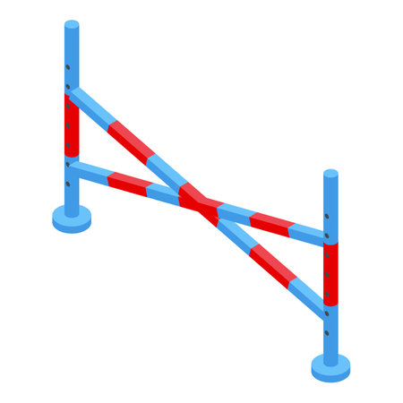 Barrier race icon isometric vector. Hippodrome horse. Jockey sportのイラスト素材