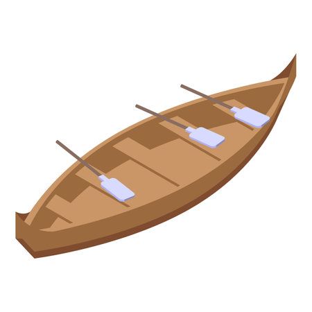 Alaska boat icon isometric vector. Arctic nature. North icebergのイラスト素材