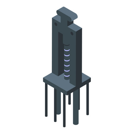 Drill machine icon isometric vector. Construction equipment. Rig industryのイラスト素材