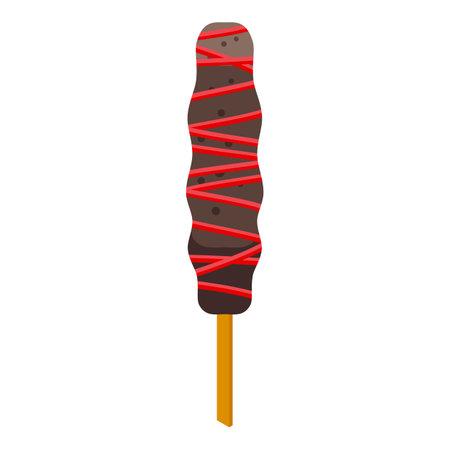 Corn dog icon isometric vector. Hot food. Stick menuのイラスト素材