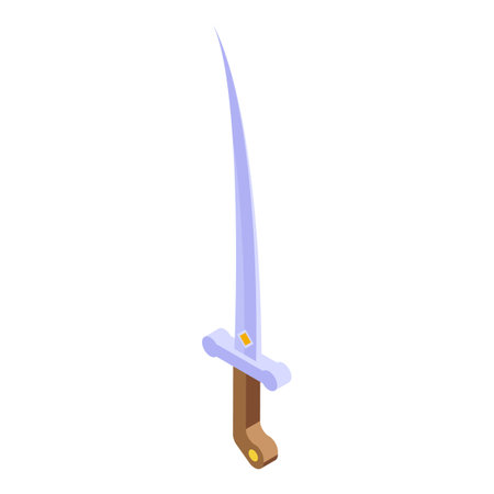Sword arab icon isometric vector. Bedouin camp. Walking personのイラスト素材