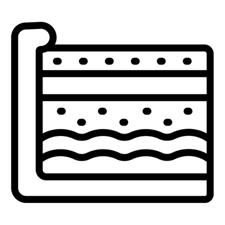 Slice cake icon outline vector. Cream pie. Sweet cakeのイラスト素材