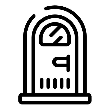 Wc door icon outline vector. Toilet restroom. Public genderのイラスト素材