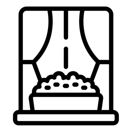 Plant box windowsill icon outline vector. House pot. Flower potのイラスト素材