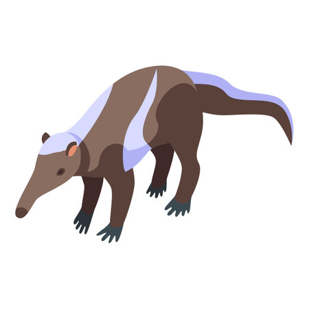 Forest anteater icon isometric vector. Australia baby. Safari mammalのイラスト素材