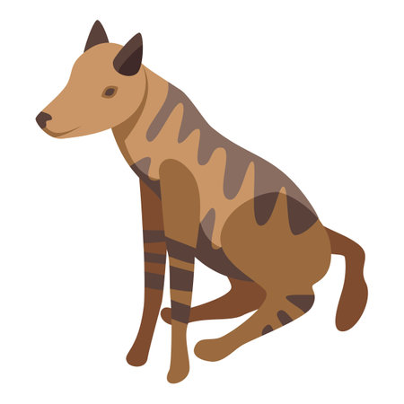 Nature wild dog icon isometric vector. Animal mammal. Breed carnivoreのイラスト素材