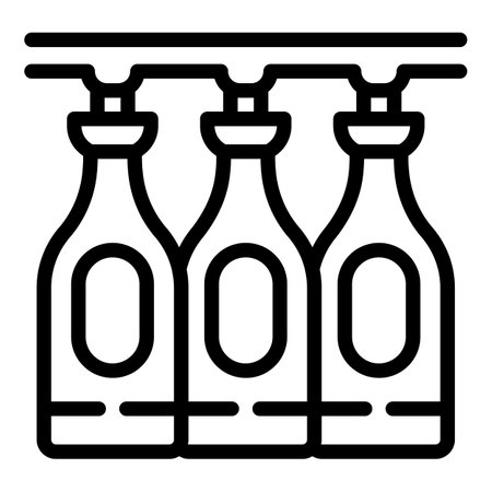 Wine bottle line icon outline vector. Cellar barrel. Food vineのイラスト素材
