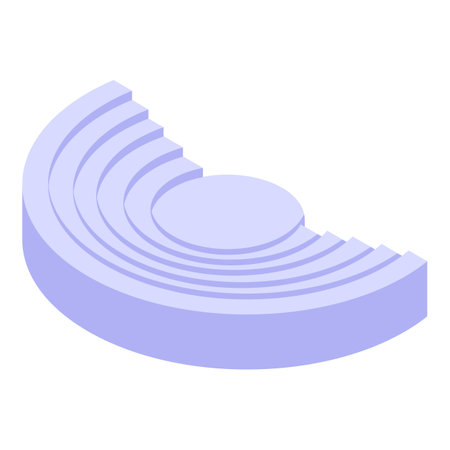 Scene amphitheater icon isometric vector. City travel. Old tourismのイラスト素材
