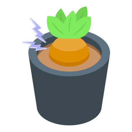 Mandrake pot icon isometric vector. Plant botany. Flower natureのイラスト素材