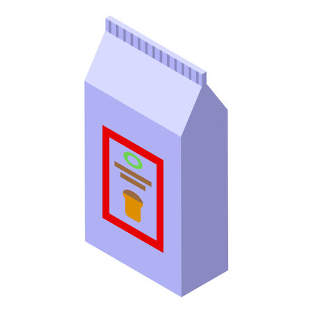 Flour panettone icon isometric vector. Cake bread. Sweet foodのイラスト素材
