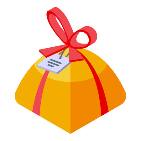 Panettone icon isometric vector. Cake food. Sweet bakeのイラスト素材