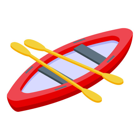 Water park boat icon isometric vector. Summer swim. Camp slideのイラスト素材