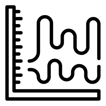 Population evolution icon outline vector. Increase graph. Customer chartのイラスト素材