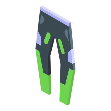 Motocross pants icon isometric vector. Dirt man. Bike riderのイラスト素材