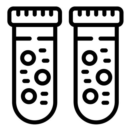 Test tube microplastics pollution icon outline vector. Ground food. Sea recycleのイラスト素材