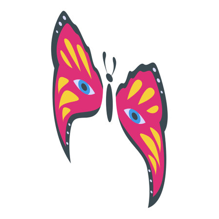 Butterfly face painting icon isometric vector. Paint kid. Facial creativeのイラスト素材