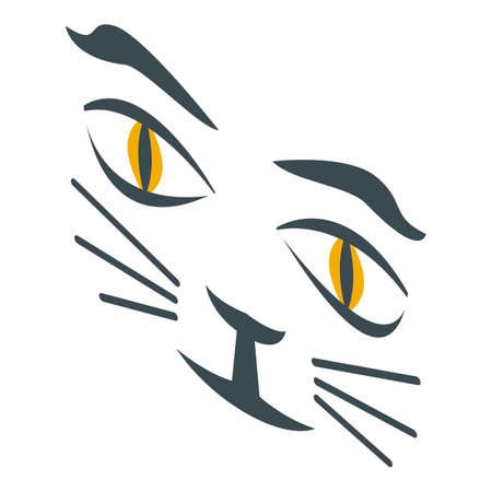 Cat face painting icon isometric vector. Tiger animal. Party maskのイラスト素材
