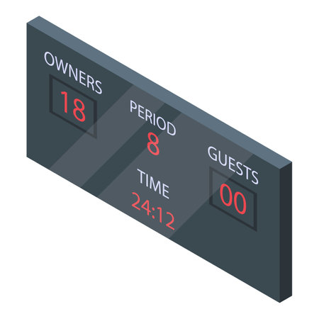 Sport scoreboard icon isometric vector. Referee game. Rules fieldのイラスト素材