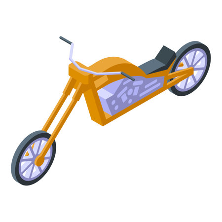 Chopper sport icon isometric vector. Biker ride. Model adventureのイラスト素材