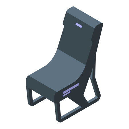 Soft chair icon isometric vector. Gamer furniture. Computer pcのイラスト素材