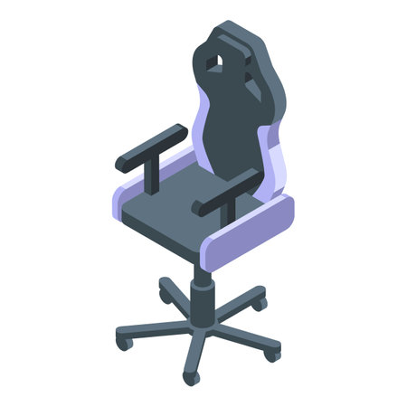 Gaming chair icon isometric vector. Game furniture. Sport businessのイラスト素材
