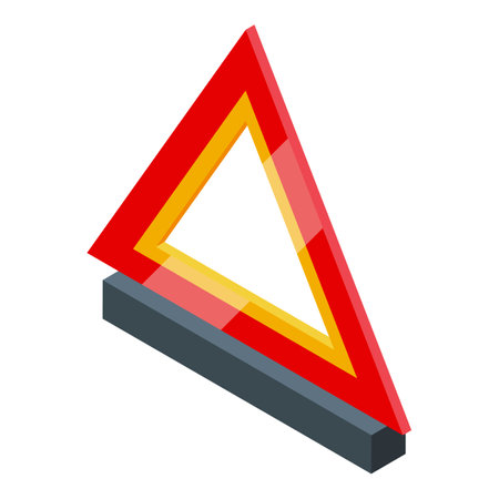 Truck triangle icon isometric vector. Driver cap. Truck cabinのイラスト素材