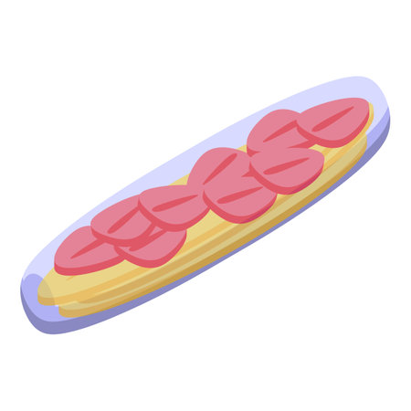 Spring roll icon isometric vector. Chinese menu. Asian mealのイラスト素材