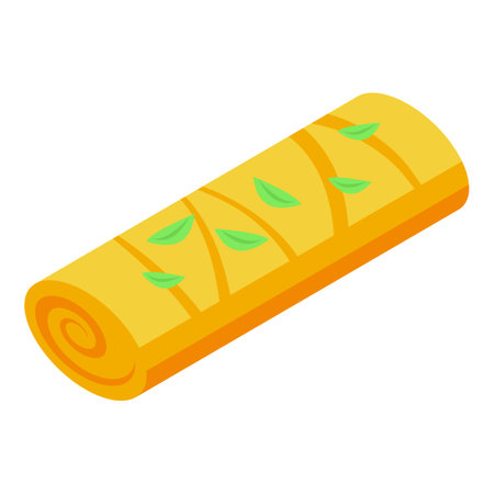 Snack roll icon isometric vector. Spring menu. Eat asianのイラスト素材
